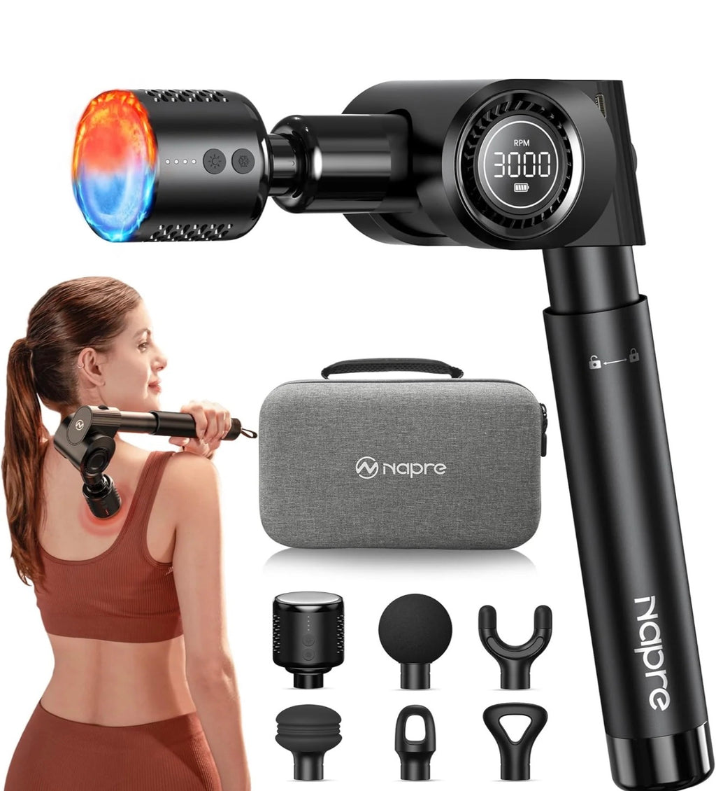 NAPRE 3-in-1 Hot & Cold Professional Massage Gun | Versatile Percussion Massager