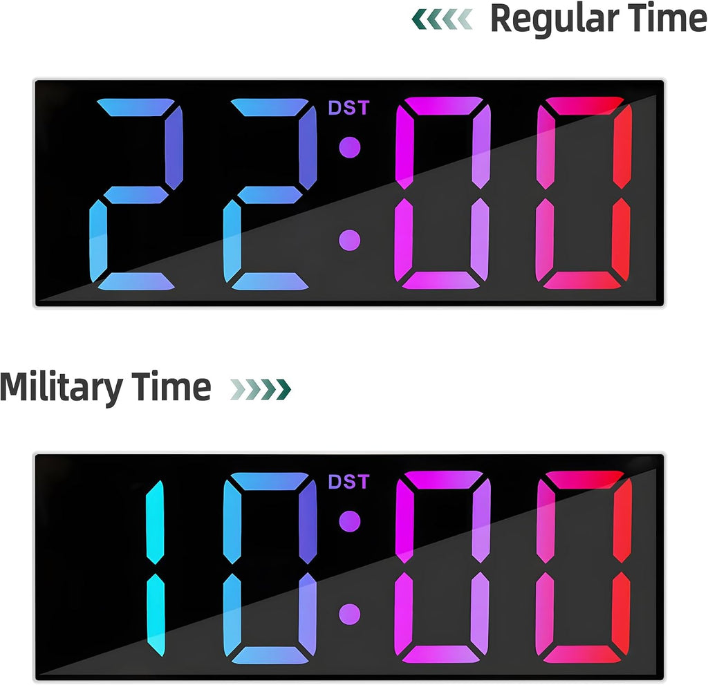 30.4 cm Large Digital Wall Clock with Remote Control