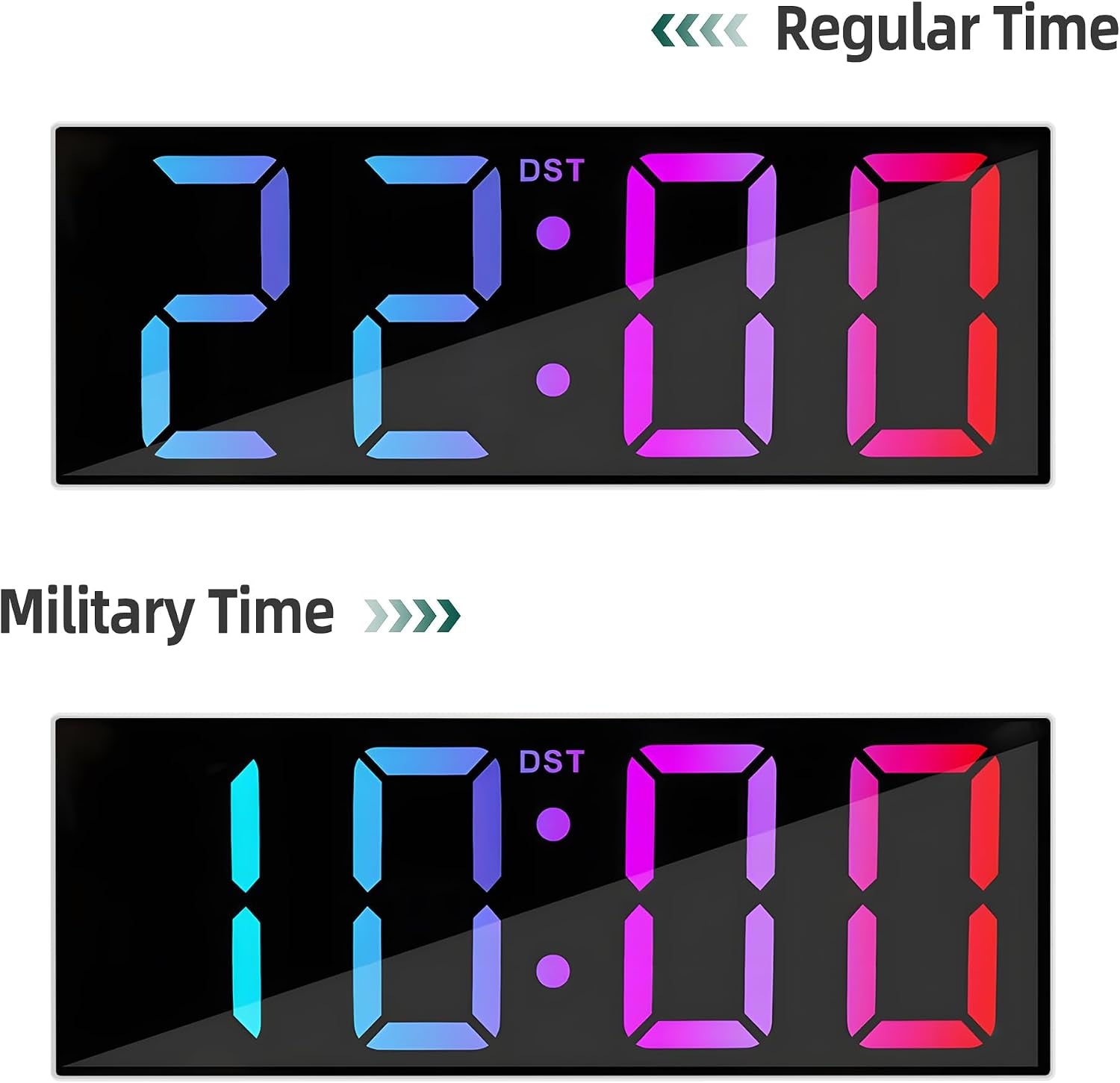 30.4 cm Large Digital Wall Clock with Remote Control