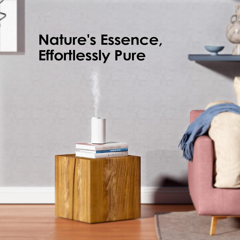 Waterless Essential Oil Diffuser | Cordless Nano-Mist Aromatherapy & Car Cup Holder Air Freshener