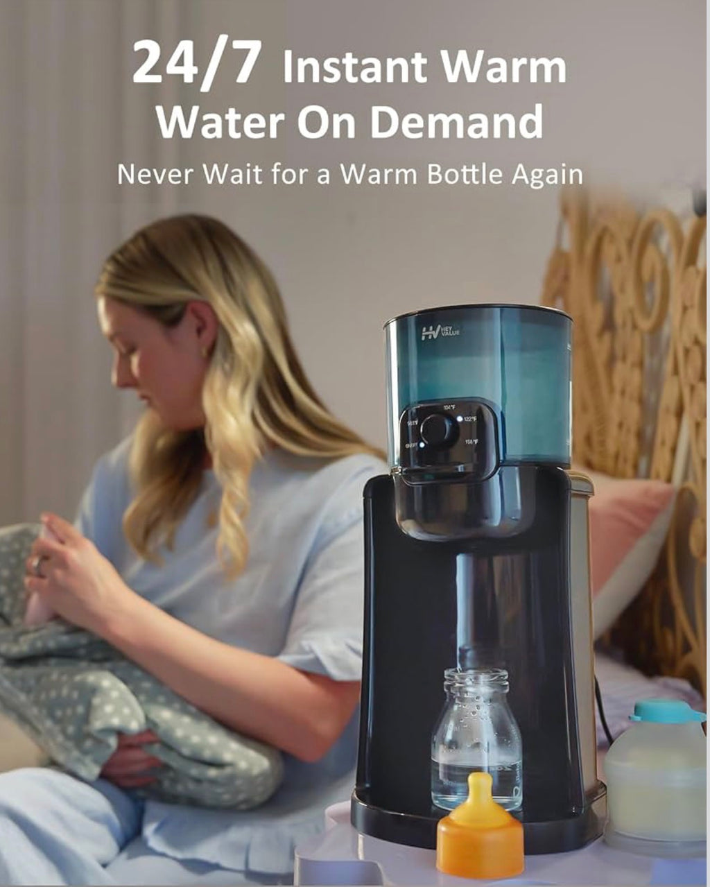 HEYVALUE Instant Baby Water Warmer & Formula Dispenser