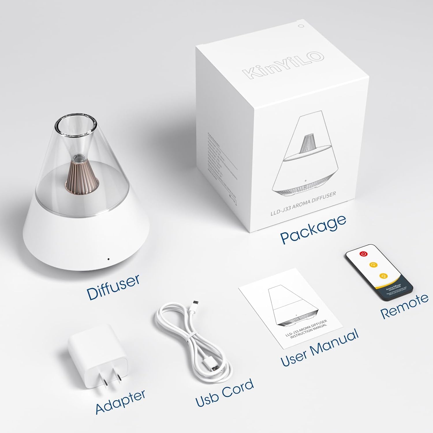 Ultrasonic Essential Oil Diffuser | 150ml Modern Aromatherapy Humidifier with Candle Light & Remote