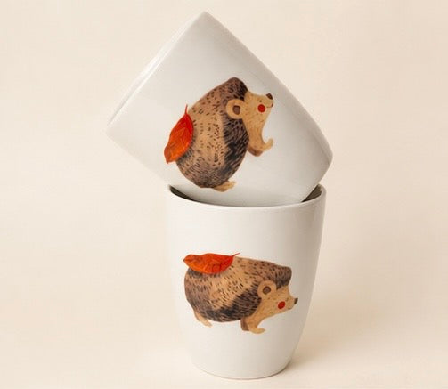 Hedgehog Ceramic Mug Set – Set of 2 | 220ml