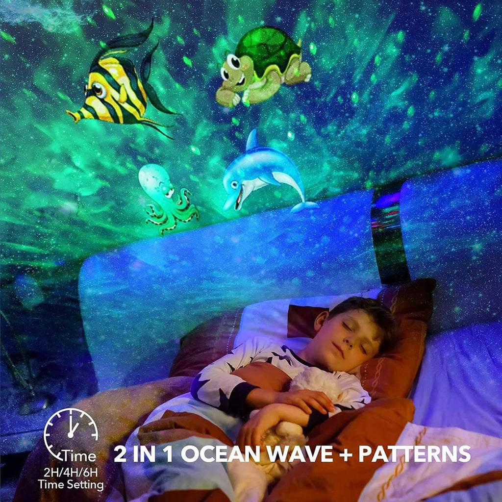 Outdoor Christmas, Halloween, Ocean LED Projector Light with 16 HD Slides & Remote Control