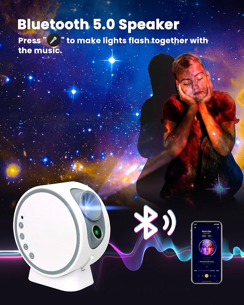 8-in-1 Realistic Galaxy Projector & Star Night Light