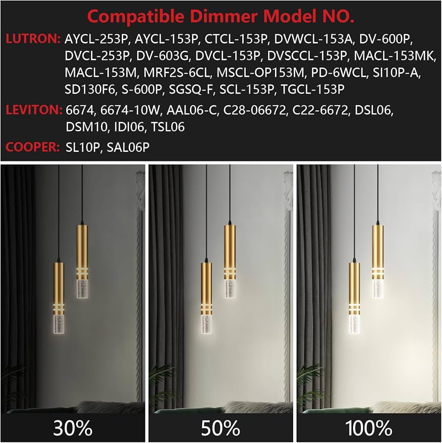 Modern Gold LED Pendant Light with Crystal Accent