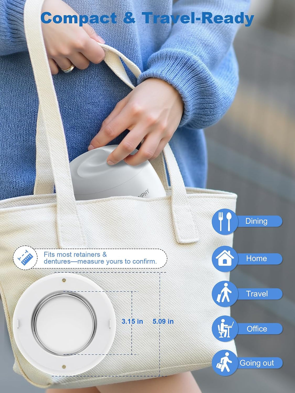 Ultrasonic Dental Pod Cleaner with U-V Sanitizing Technology