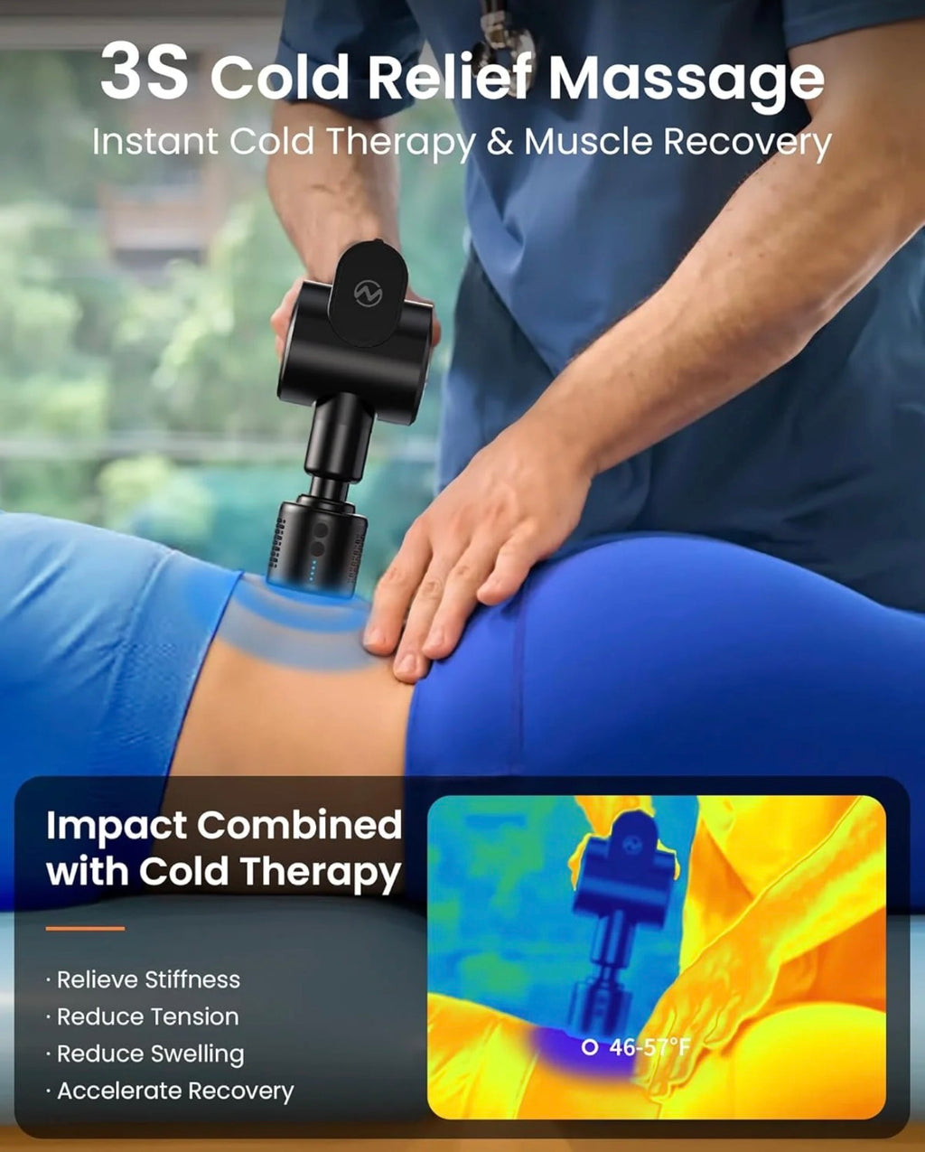 NAPRE 3-in-1 Hot & Cold Professional Massage Gun | Versatile Percussion Massager
