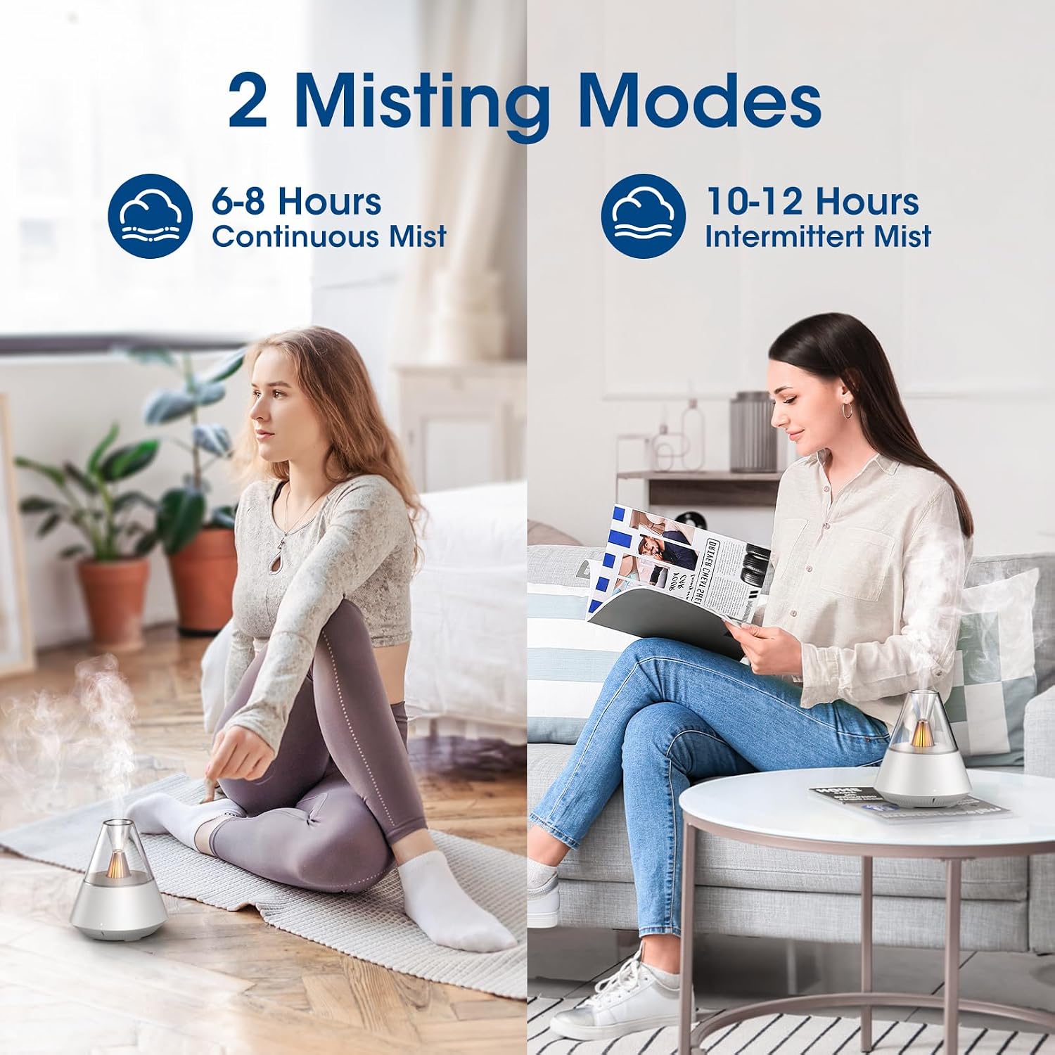 Ultrasonic Essential Oil Diffuser | 150ml Modern Aromatherapy Humidifier with Candle Light & Remote