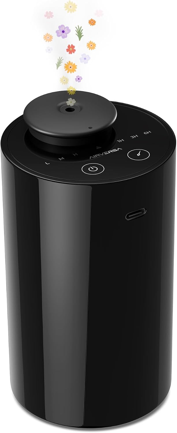 Waterless Essential Oil Diffuser | Cordless Nano-Mist Aromatherapy & Car Cup Holder Air Freshener