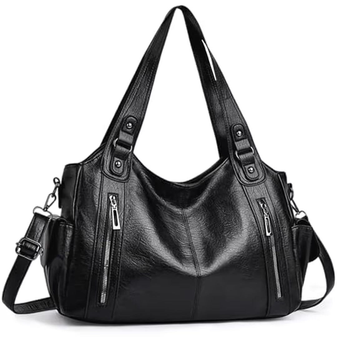 PU Leather Shopper & Shoulder Bag