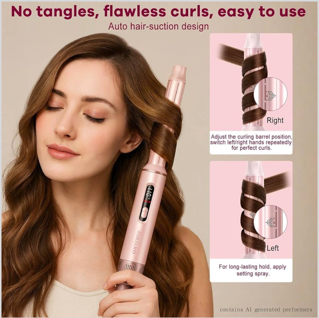 Dryhsip 5-in-1 Professional Hair Styler & Air Dryer Kit | Pearl Pink