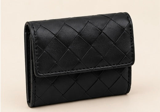 Noir Woven Compact Wallet