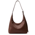 Women's Vegan Leather Crescent Hobo Bag | Convertible Shoulder & Crossbody Handbag with Zipper