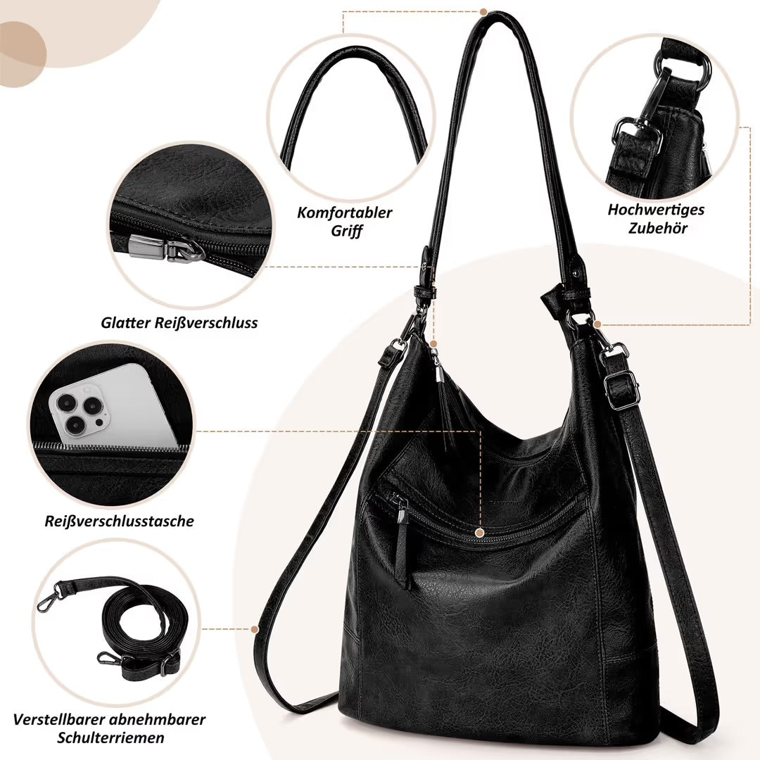 TANTOMI Genuine Leather Crossbody Handbag