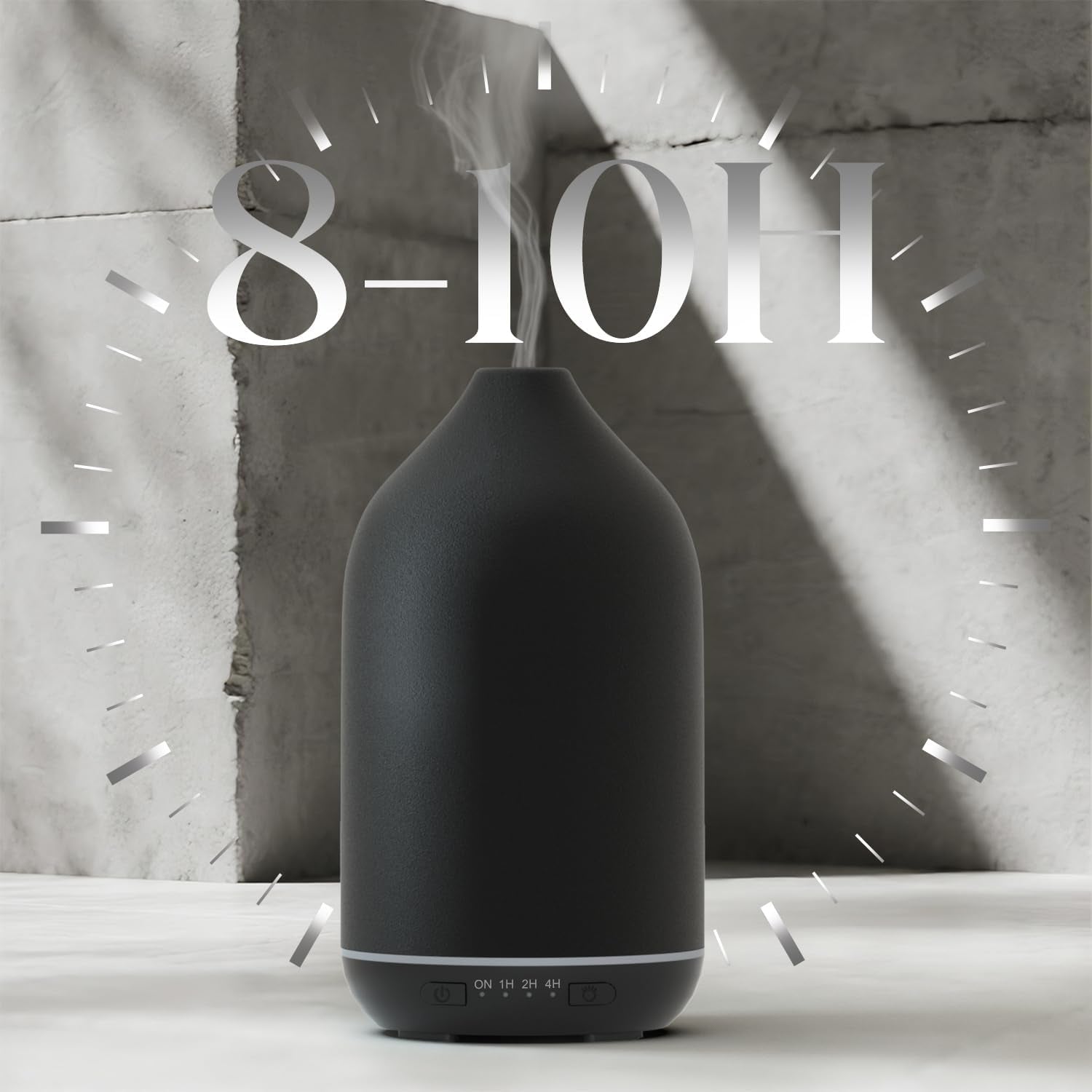 Natural Ceramic Ultrasonic Essential Oil Diffuser | 200ml Cool Mist Humidifier & 7-Color LED Aromatherapy