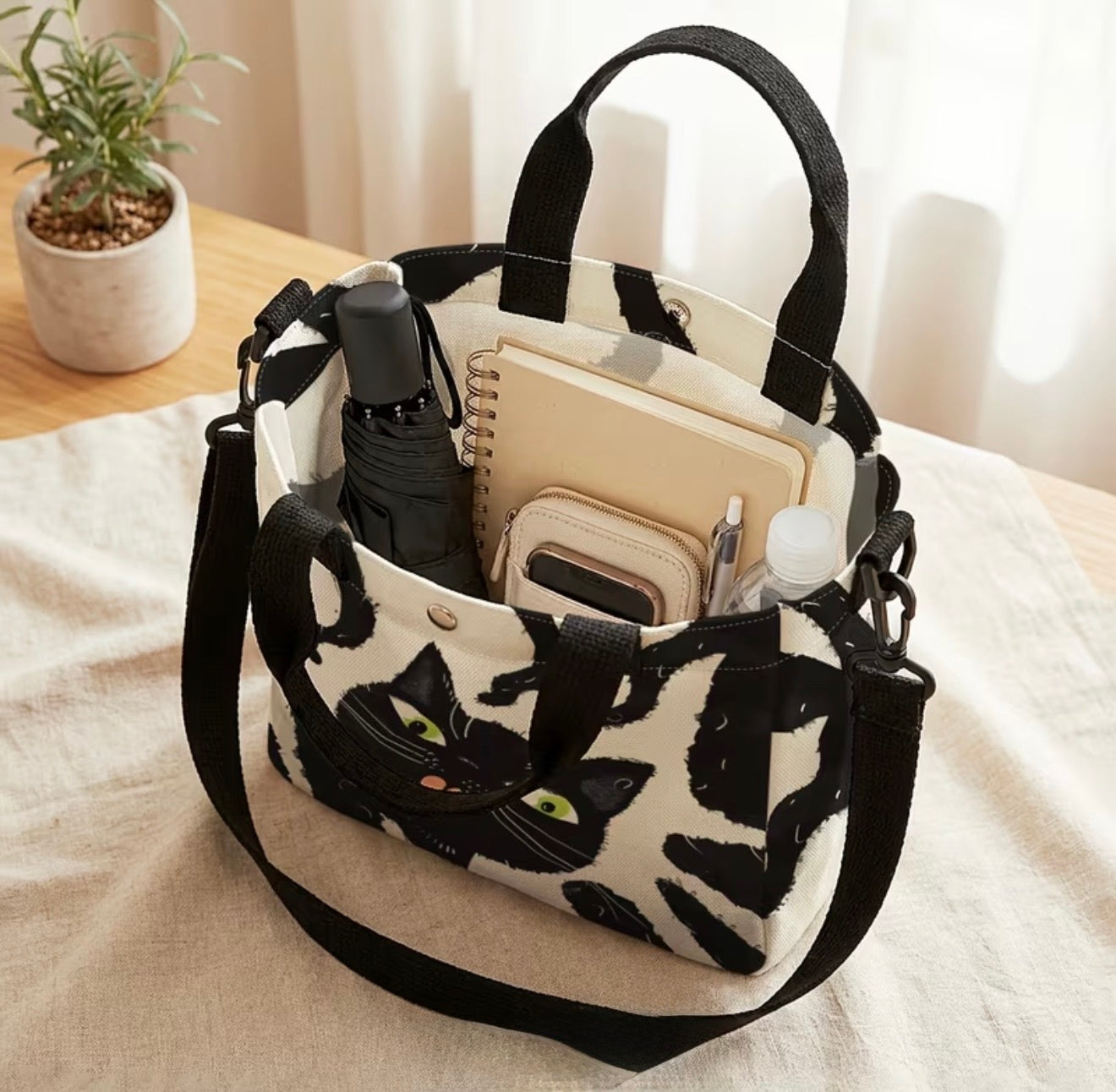 The Whiskers Canvas Tote Bag