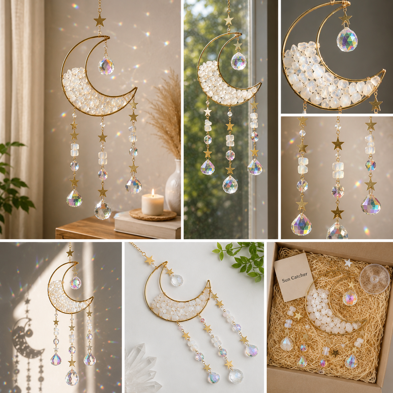 Moonstone Crystal Suncatcher