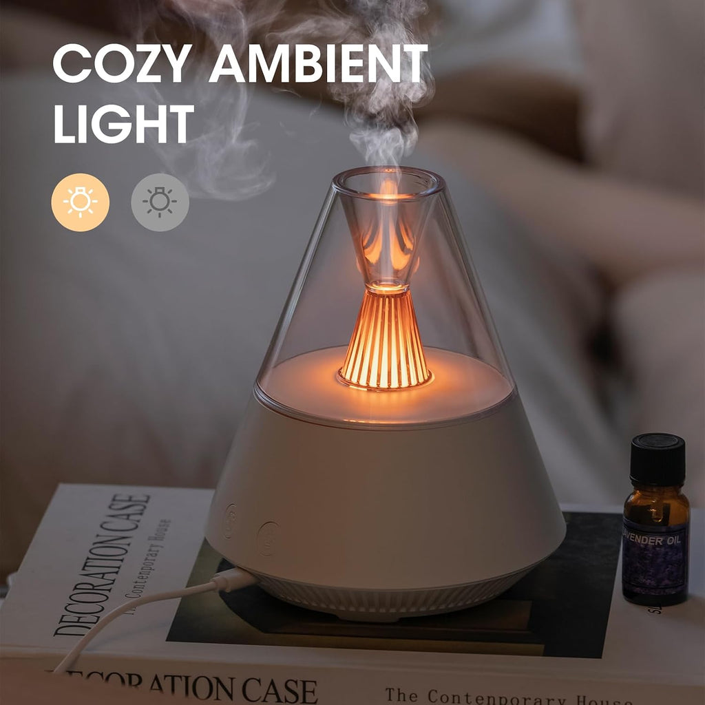 Ultrasonic Essential Oil Diffuser | 150ml Modern Aromatherapy Humidifier with Candle Light & Remote