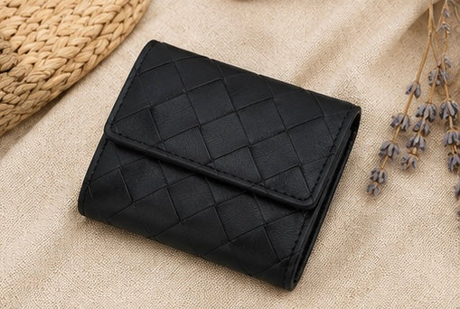Noir Woven Compact Wallet