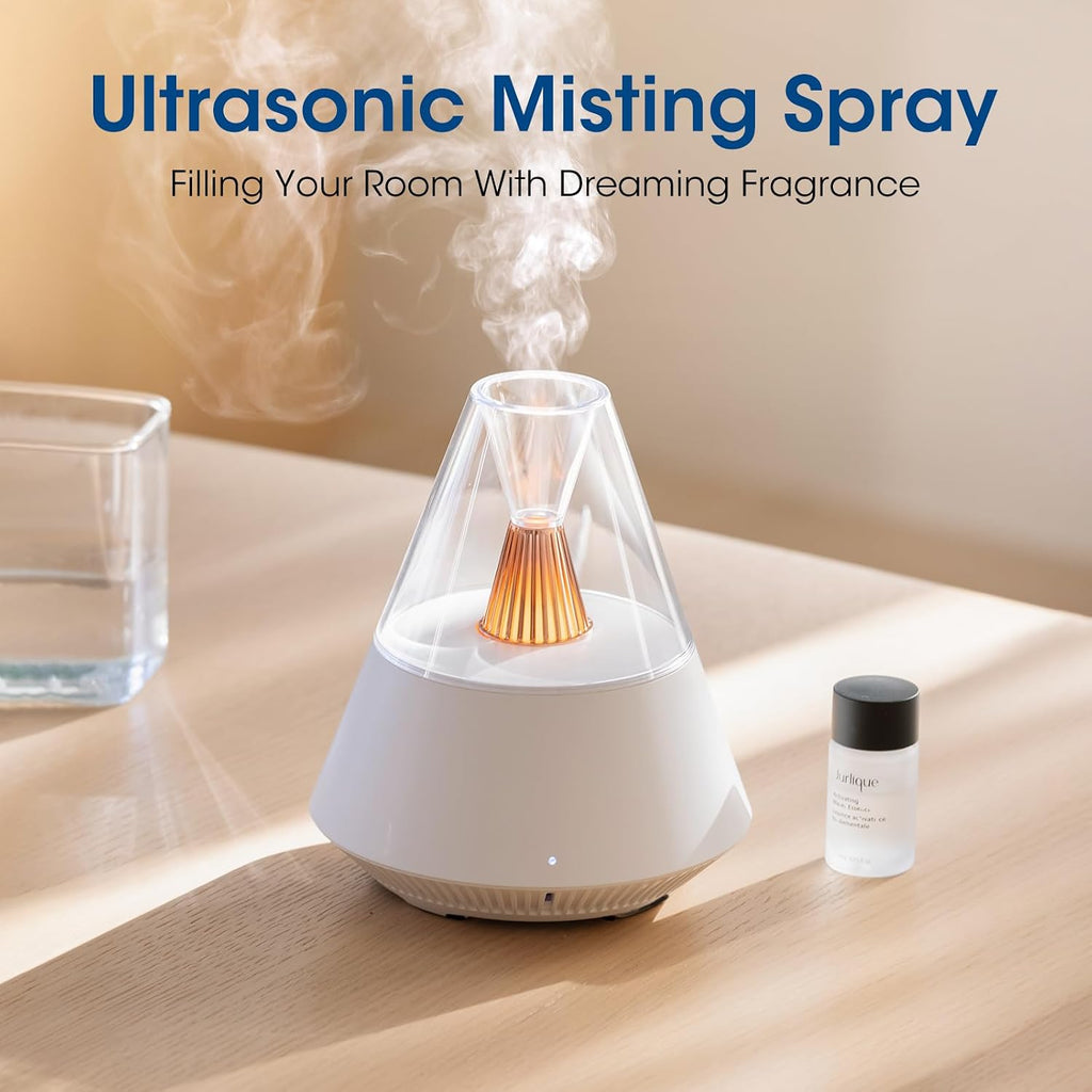Ultrasonic Essential Oil Diffuser | 150ml Modern Aromatherapy Humidifier with Candle Light & Remote