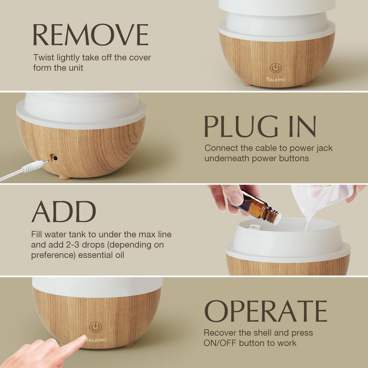 Essential Oil Diffuser with Luxury Hotel Fragrance Oil Set