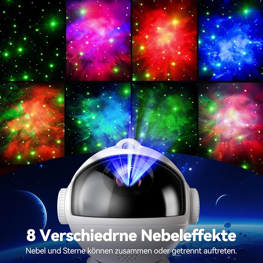 TechRise Astronaut Starry Sky Projector | LED Galaxy Space Light with Remote Control & Timer