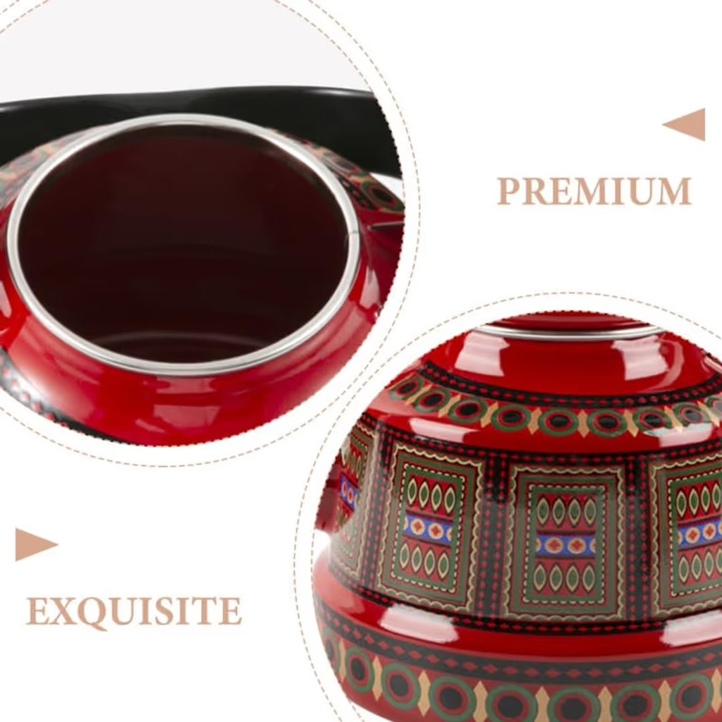 Garneck Vintage Red Enamel Teapot / Kettle 1.7 L