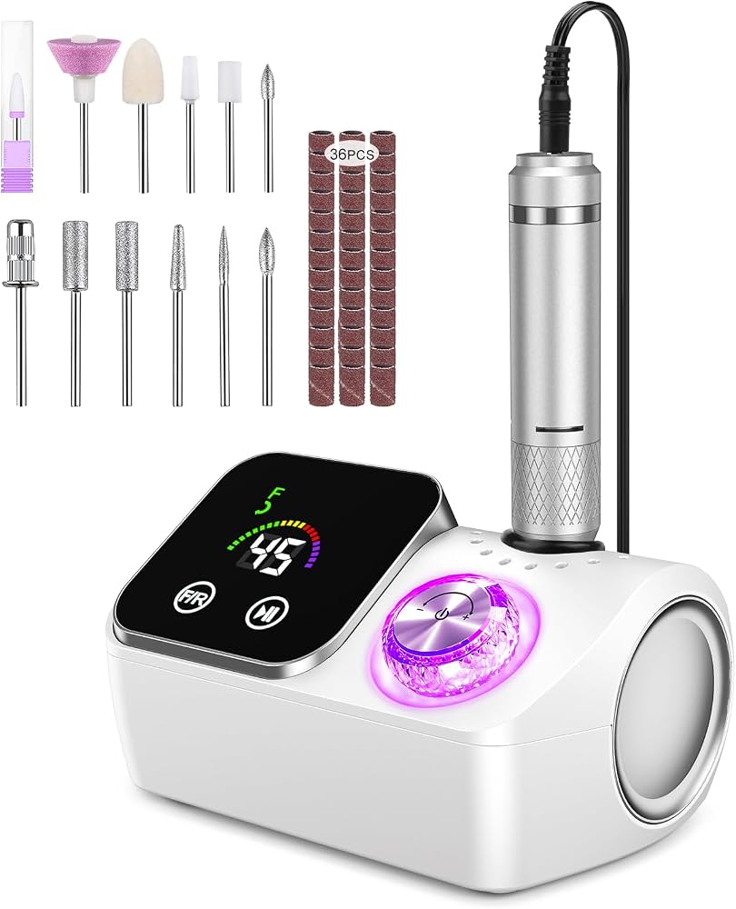 Professional Electric Nail Drill 45.000RPM | Smart LCD Touch Screen E-File for Acrylic & Gel Nails