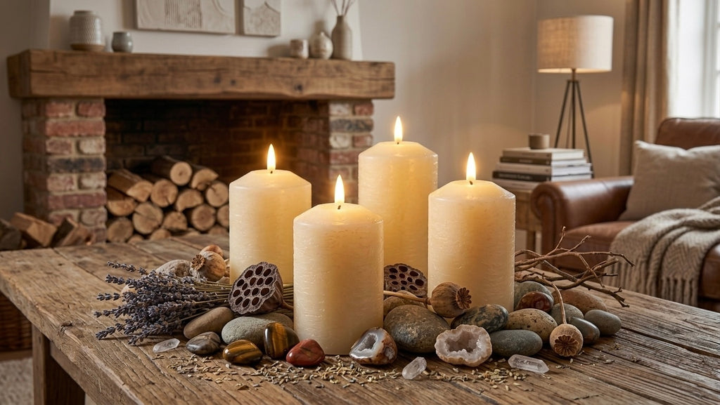Star-Max 4-Piece LED Candle Set with Moving 3D Flame & Remote Control