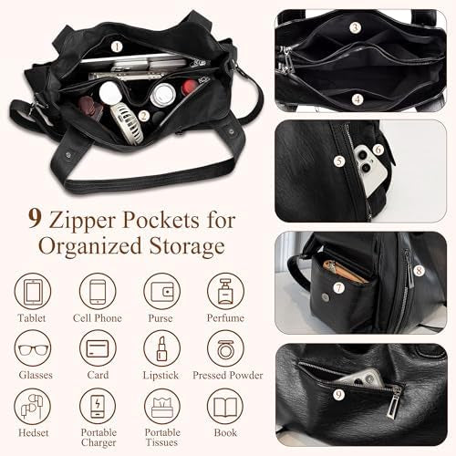 PU Leather Shopper & Shoulder Bag