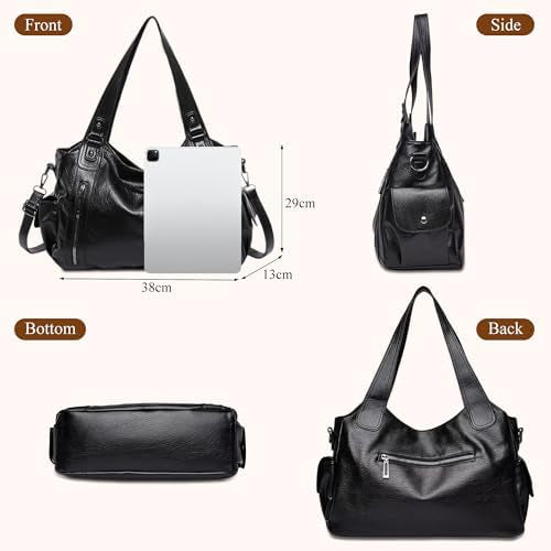 PU Leather Shopper & Shoulder Bag