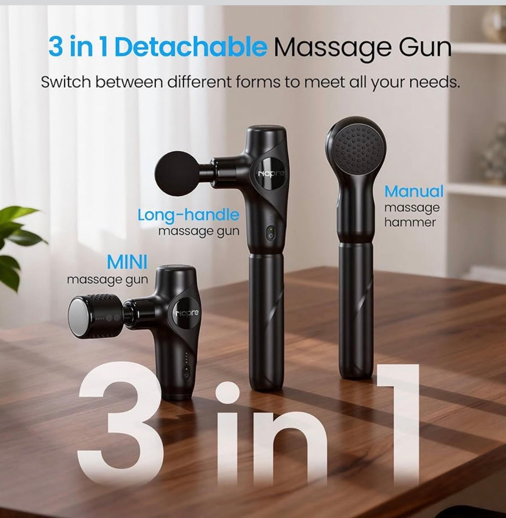 NAPRE 3-in-1 Hot & Cold Professional Massage Gun | Versatile Percussion Massager