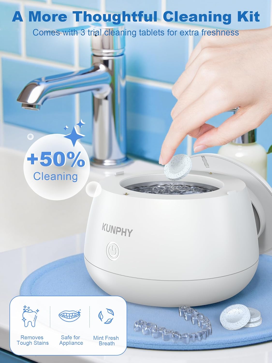 Ultrasonic Dental Pod Cleaner with U-V Sanitizing Technology