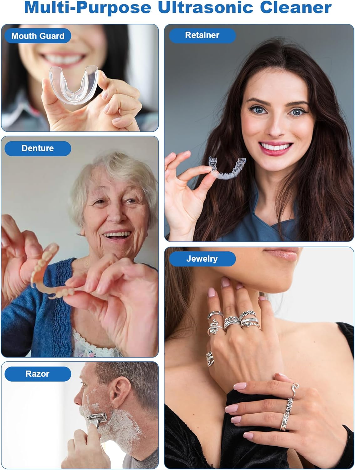 Ultrasonic Dental Pod Cleaner with U-V Sanitizing Technology