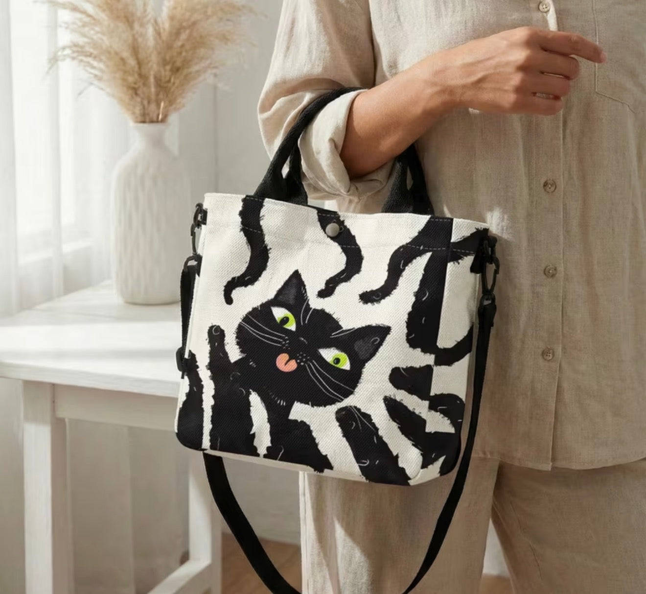 The Whiskers Canvas Tote Bag