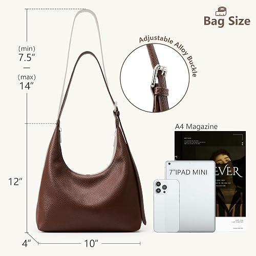 Women's Vegan Leather Crescent Hobo Bag | Convertible Shoulder & Crossbody Handbag with Zipper