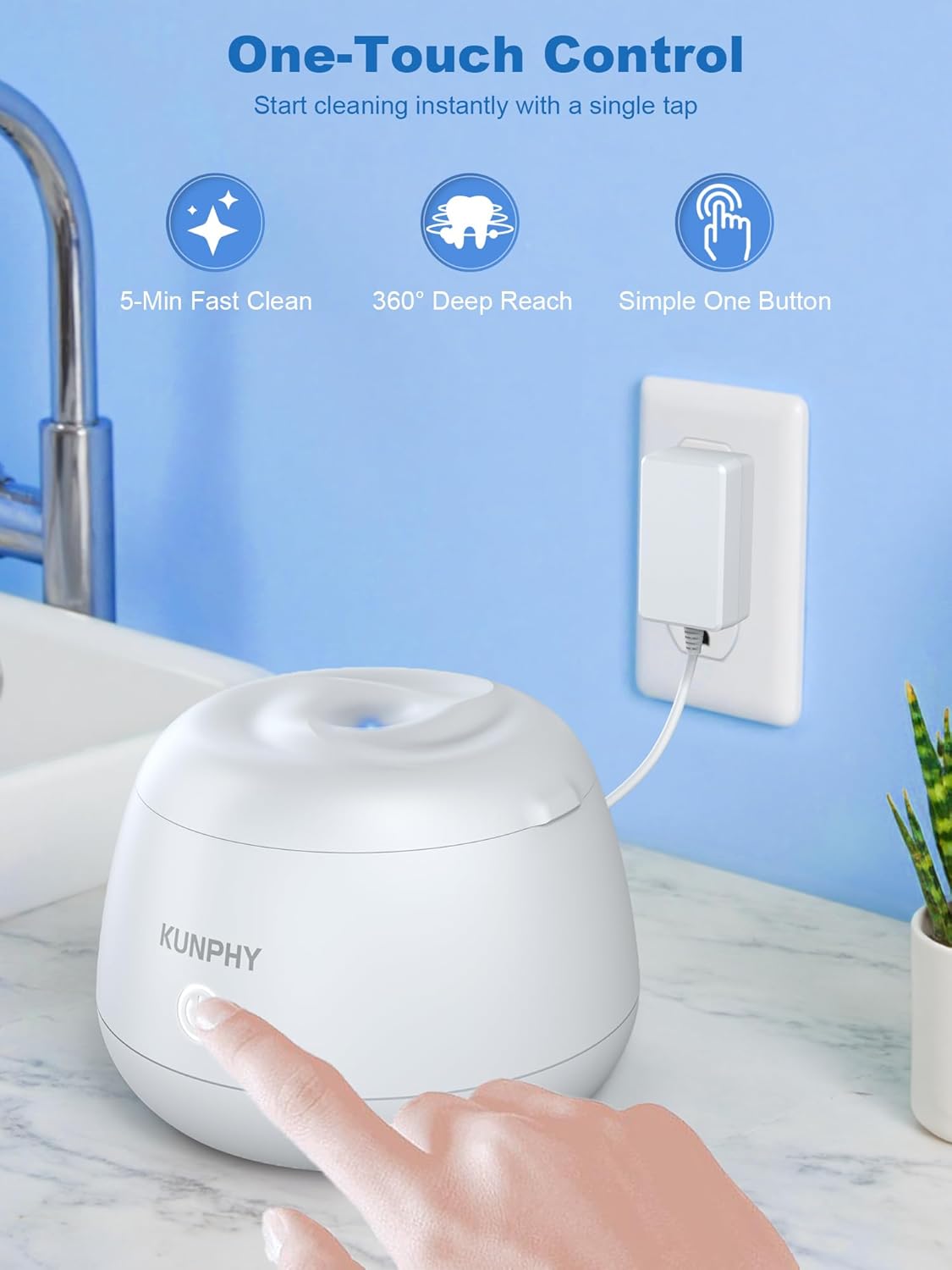 Ultrasonic Dental Pod Cleaner with U-V Sanitizing Technology