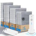 Travel Vacuum Storage Bags Set with Electric Pump (16-Pack)