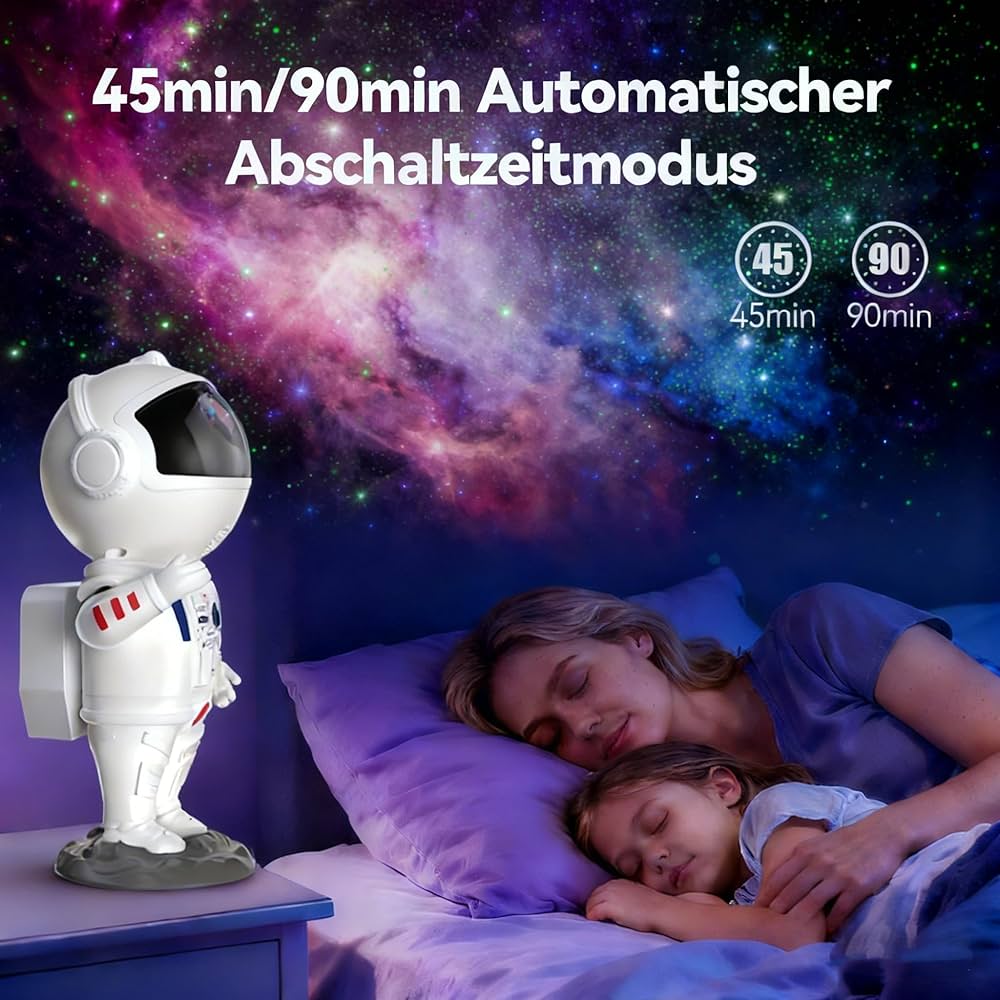 TechRise Astronaut Starry Sky Projector | LED Galaxy Space Light with Remote Control & Timer