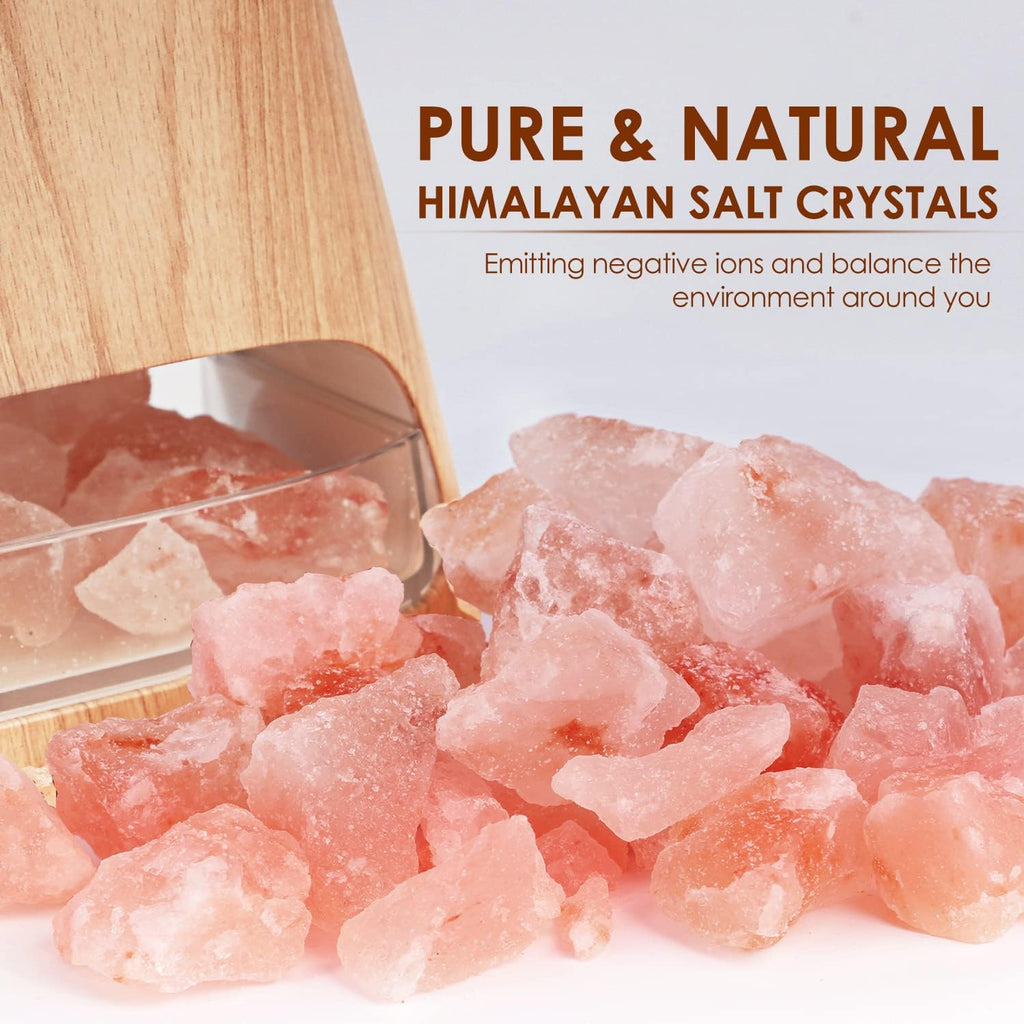 SALKING 2-in-1 Himalayan Salt Lamp & Essential Oil Diffuser – Flame Effect