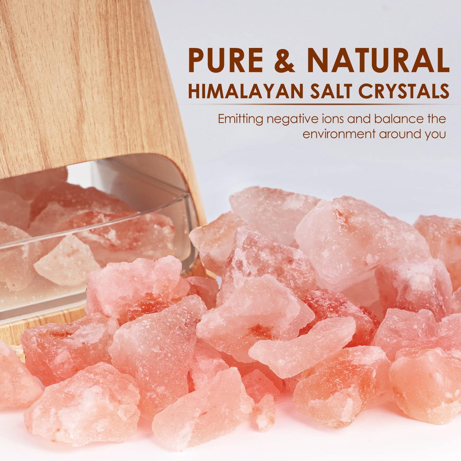 SALKING 2-in-1 Himalayan Salt Lamp & Essential Oil Diffuser – Flame Effect