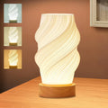 3D Printed Spiral LED Table Lamp – 3 Colour Temperatures & 9 Brightness Levels
