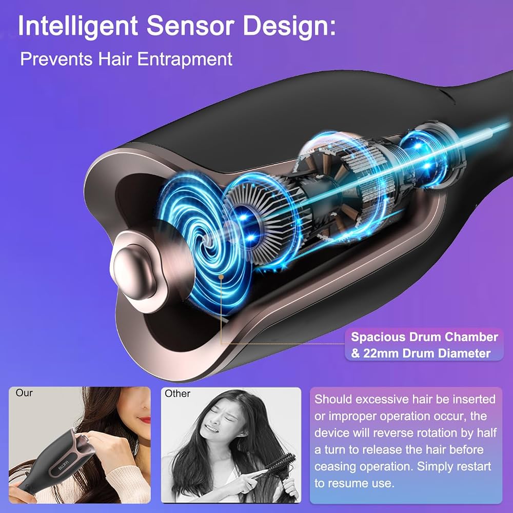 Automatic Hair Curler & Professional Rotating Curling Wand