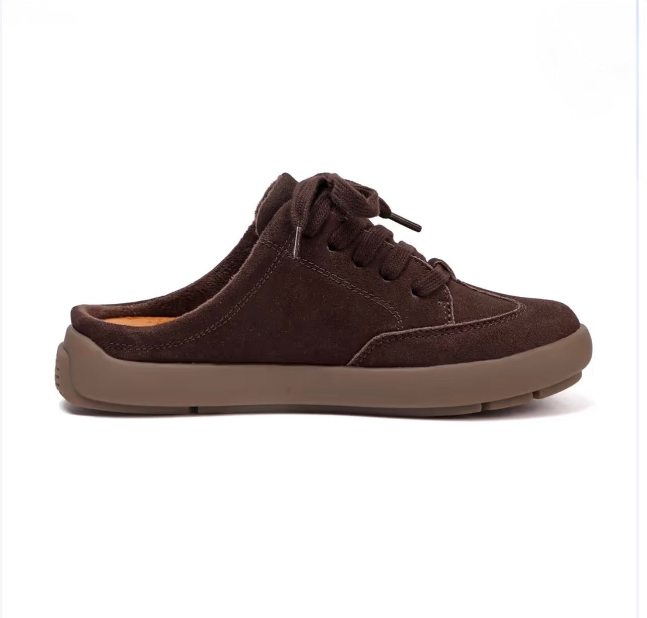 Women's Suede Slip-On Mule Sneakers – Cozy Indoor & Outdoor Comfort Shoes (EU 37)