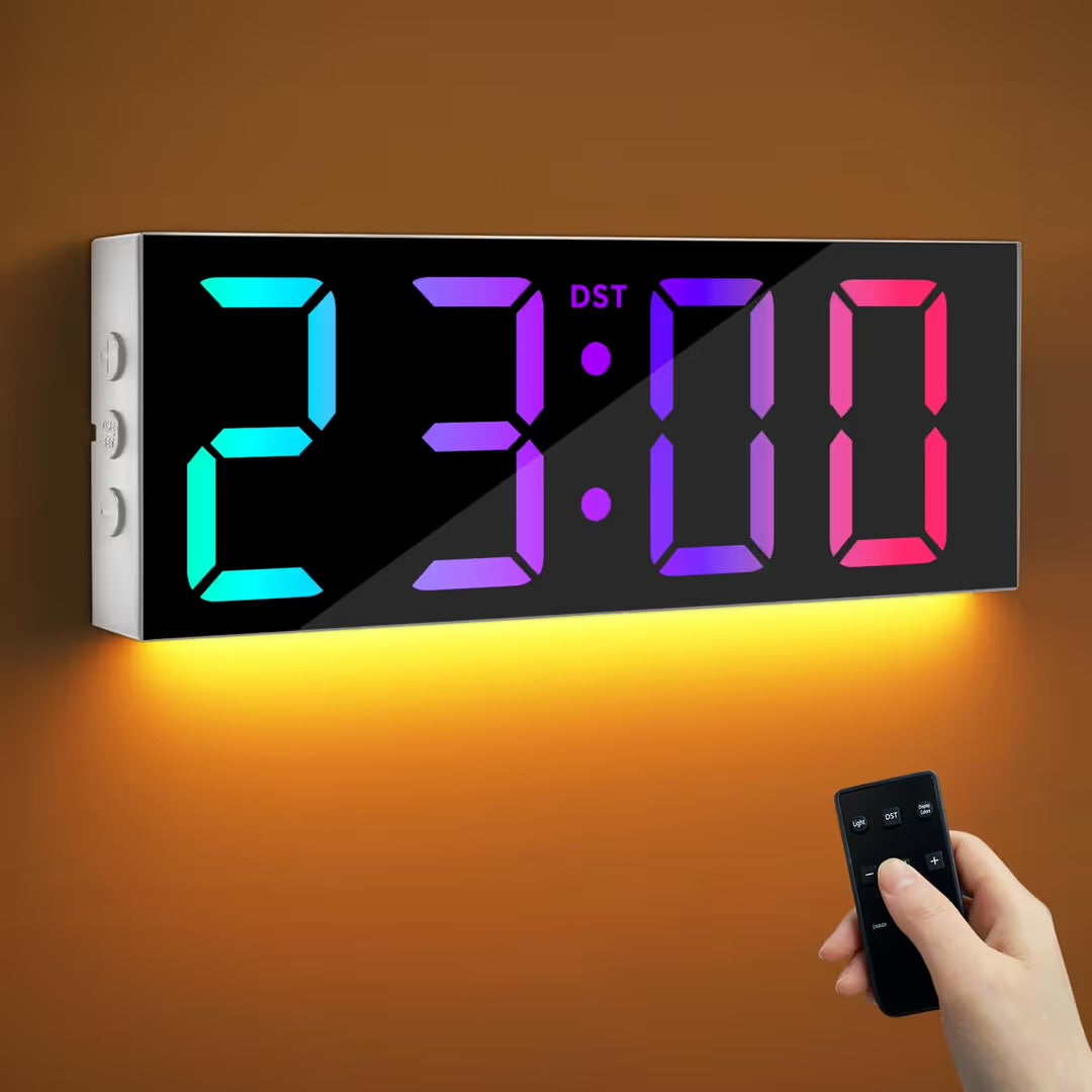 30.4 cm Large Digital Wall Clock with Remote Control