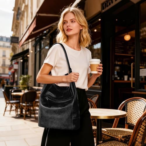 TANTOMI 2-Piece Genuine Leather Crossbody Handbag & Wallet Set