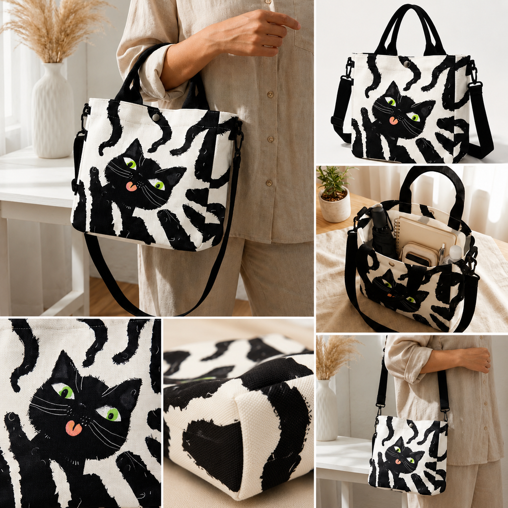 The Whiskers Canvas Tote Bag