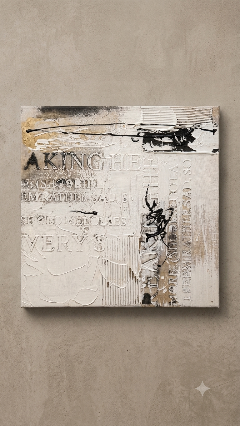 Urban Texture – Abstract Mixed Media Canvas Wall Art (30x30 cm)
