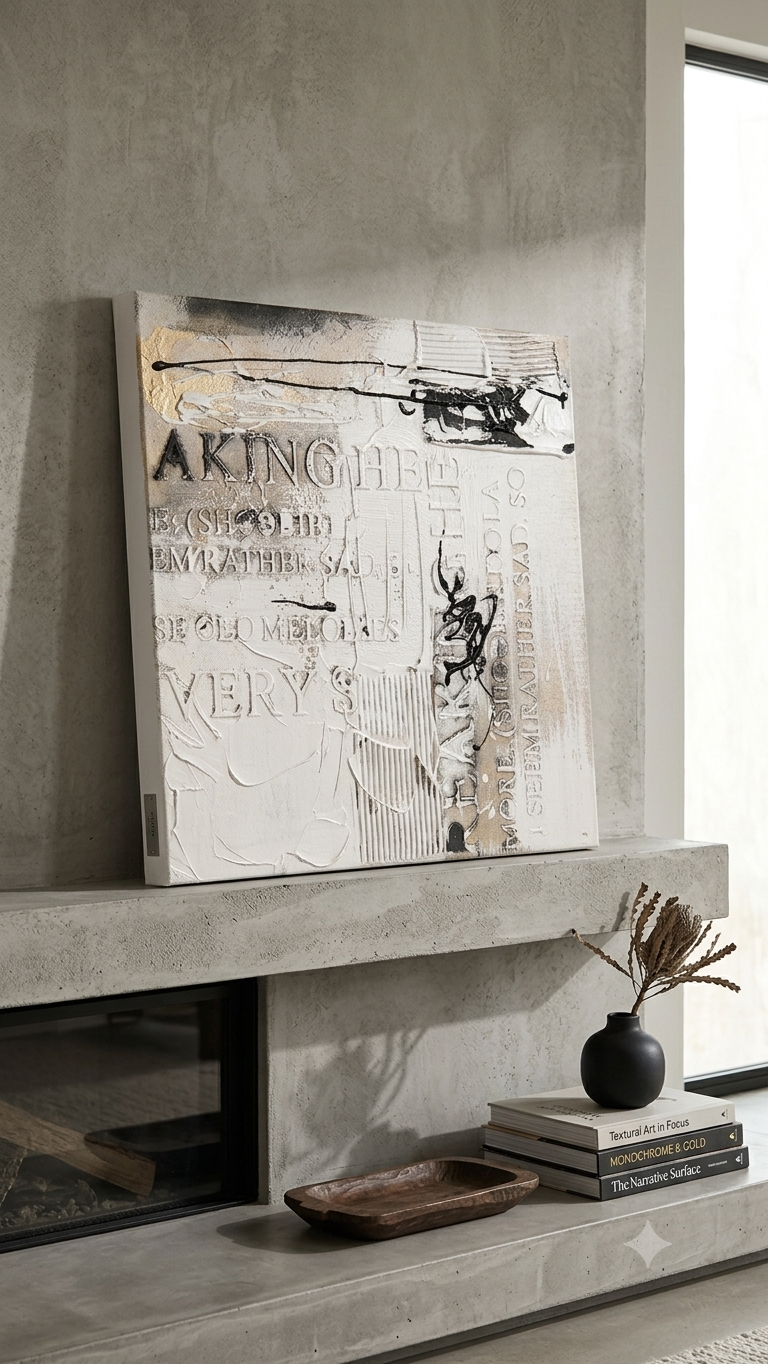 Urban Texture – Abstract Mixed Media Canvas Wall Art (30x30 cm)